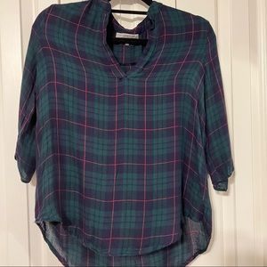 Mia & Tess Plaid Top